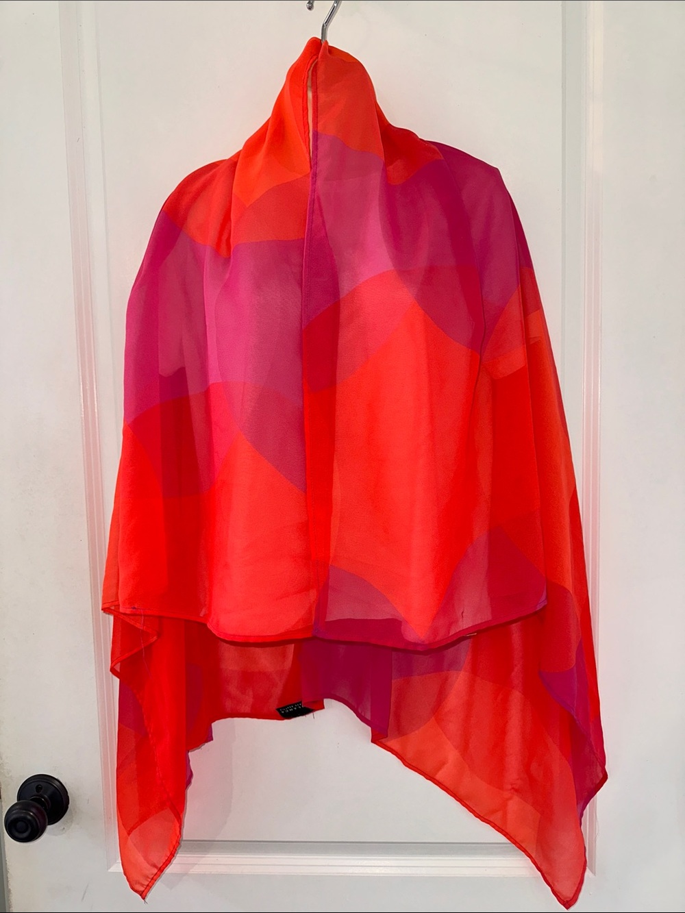 La Blanca by Rod Beattie Vibrant Red, Orange & Fuchsia Sheer Scarf/Shawl